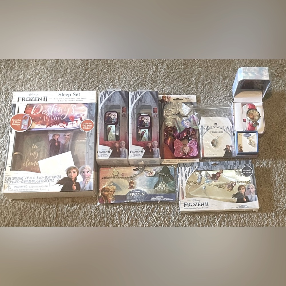 Disney Frozen and Frozen II Accessory Bundle of 9